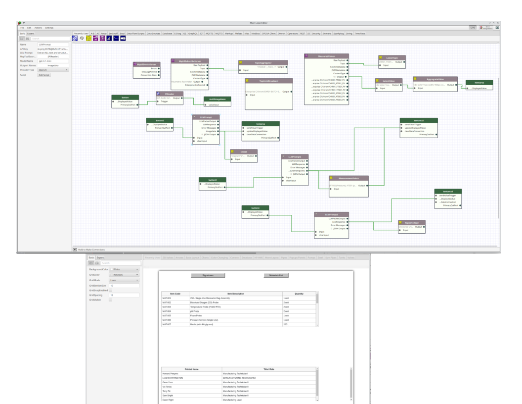 MIStudio agentic AI and analytics screenshots